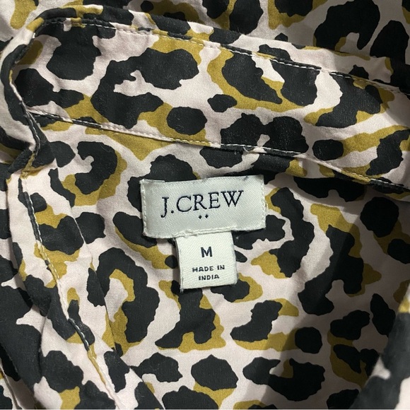 J Crew Leopard Print Cotton Poplin Button Up Shirt - Picture 4 of 5